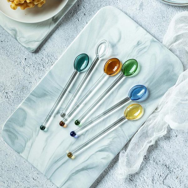spoons small glass spoon heat-resistant coffee dessert multicolor teaspoon honey long handle for christmas gift kitchen bar
spoons small glass spoon heat-resistant coffee dessert multicolor teaspoon honey long handle for christmas gift kitchen bar