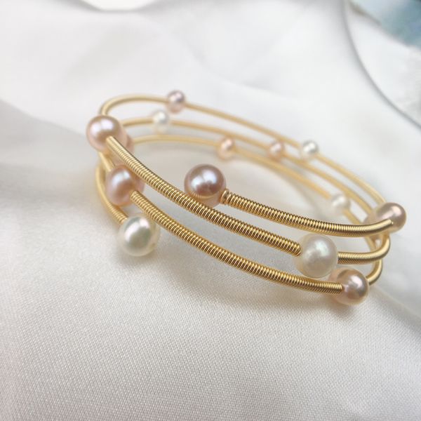 aiyanishi 14k gold filled bilayer bracelet 5-6mm new natural freshwater pearls stackable fashion bracelet bangle women jewelry gifts, Black
aiyanishi 14k gold filled bilayer bracelet 5-6mm new natural freshwater pearls stackable fashion bracelet bangle women jewelry gifts, Black