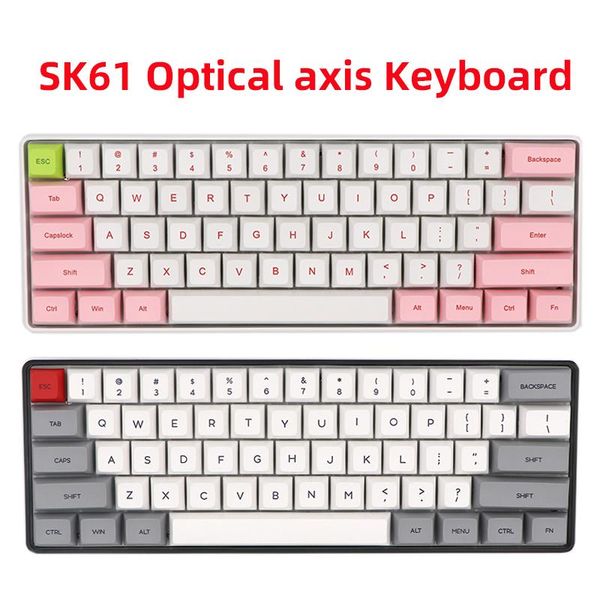 sk61 optical switch 60% custom mechanical keyboard swapping socket rgb leds powerful control software type-c pcb plate case
sk61 optical switch 60% custom mechanical keyboard swapping socket rgb leds powerful control software type-c pcb plate case