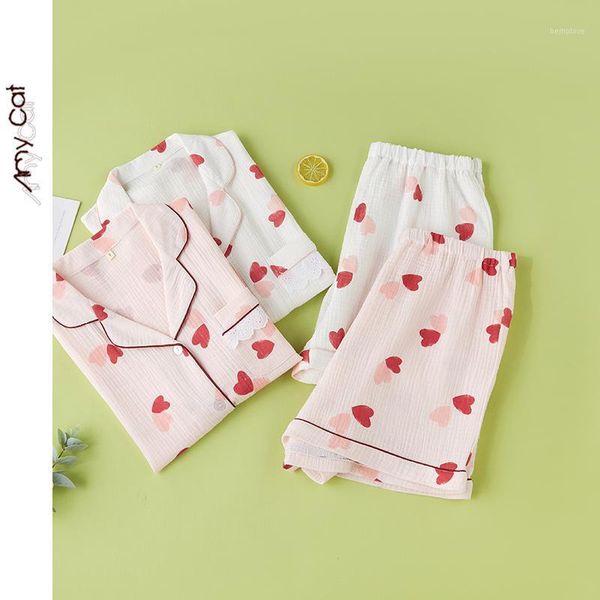 summer 2020 cotton love printed short-sleeved shorts pajamas set 2colors pijamas feminino pizama damska pink pyjamas women1, Black;red
summer 2020 cotton love printed short-sleeved shorts pajamas set 2colors pijamas feminino pizama damska pink pyjamas women1, Black;red