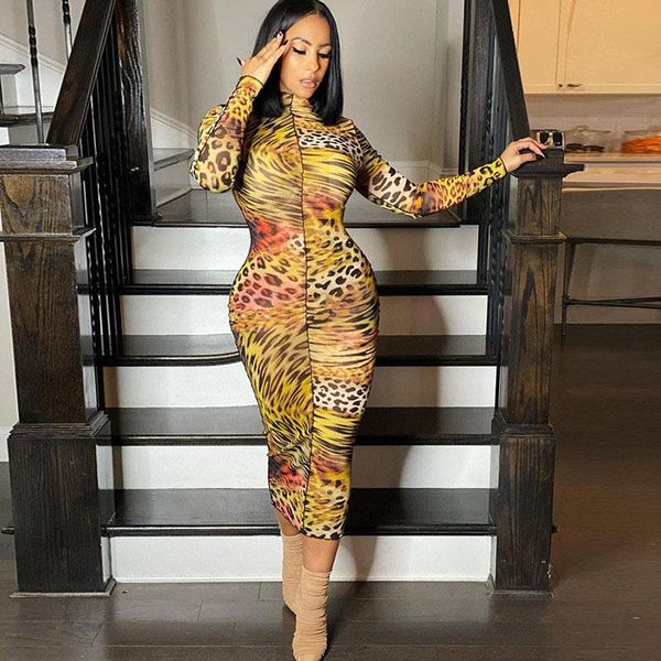 2020 autumn winter dress women dresses streetwear leopard club skinny full sleeve o neck long dress women vestidos robes, Black;gray
2020 autumn winter dress women dresses streetwear leopard club skinny full sleeve o neck long dress women vestidos robes, Black;gray