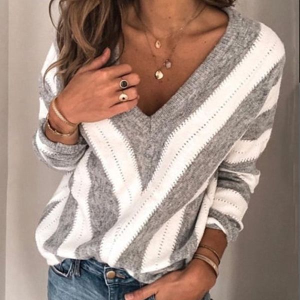 sweater 2021 autumn new style short pullover long sleeve new v-neck striped sweater suit sweet fashion womens' clothes, White;black
sweater 2021 autumn new style short pullover long sleeve new v-neck striped sweater suit sweet fashion womens' clothes, White;black