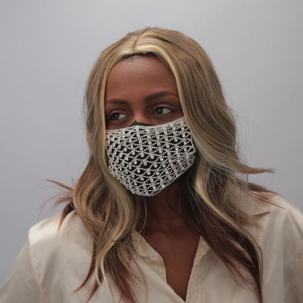 stonefans new gorgeous hollow rhinestone face veil for ladies statement shiny full crystal maske jewelry body chain adjustable t200508, Silver
stonefans new gorgeous hollow rhinestone face veil for ladies statement shiny full crystal maske jewelry body chain adjustable t200508, Silver