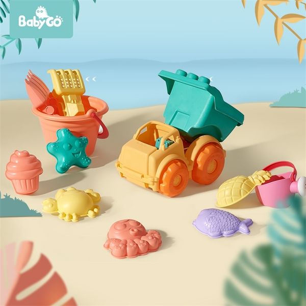 babygo soft silicone beach toy for children bucket tool rake hourglass outdoor play sand tool set kids baby bath toy 201223
babygo soft silicone beach toy for children bucket tool rake hourglass outdoor play sand tool set kids baby bath toy 201223