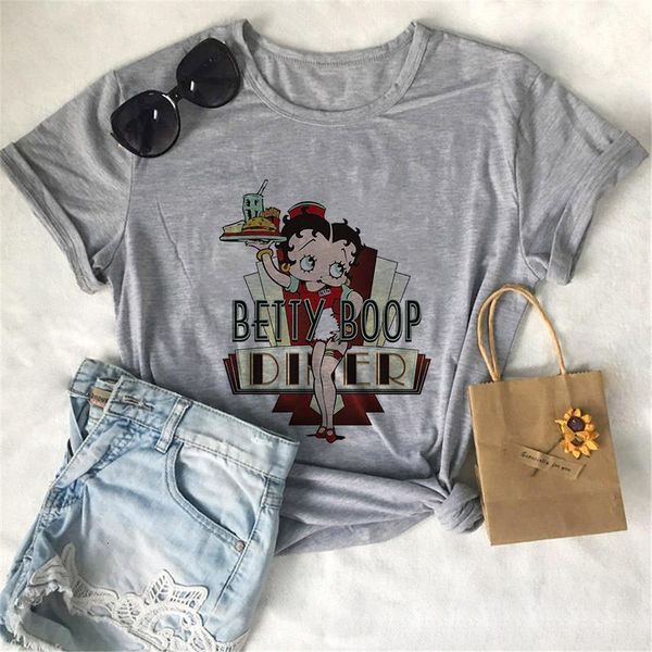 мода 2020 женские футболки летние летние повседневные harajuku betty boop tshirt старинные эстетические печати tops серая мода женские рубаш, White
мода 2020 женские футболки летние летние повседневные harajuku betty boop tshirt старинные эстетические печати tops серая мода женские рубаш, White