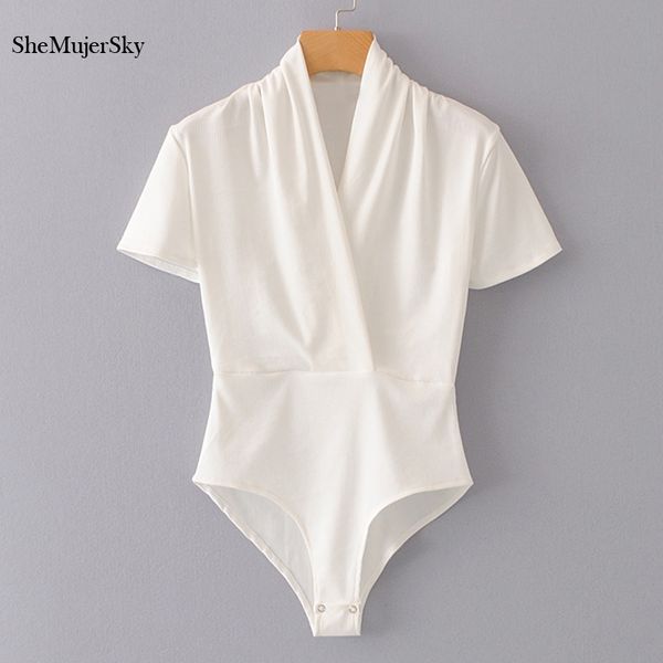 shemujersky white women v-neck bodysuit short sleeve summer elastic jumpsuits mameluco mujer y200401, Black;white
shemujersky white women v-neck bodysuit short sleeve summer elastic jumpsuits mameluco mujer y200401, Black;white