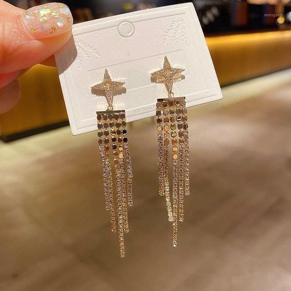 high-end bling bling crystal earrings long style cubic zircon star dangle earrings women party jewelry1, Silver
high-end bling bling crystal earrings long style cubic zircon star dangle earrings women party jewelry1, Silver