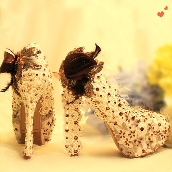 pink women marriage lace glass flower dot feather bride's party bombs white coffee round toe high heels lady shoes pikm, Black
pink women marriage lace glass flower dot feather bride's party bombs white coffee round toe high heels lady shoes pikm, Black