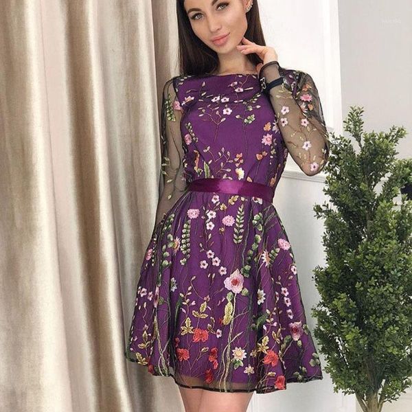 casual dresses 2021 summer floral embroidered dress women fashion o-neck long sleeve sheer mesh see through mini party vestidos1, Black;gray
casual dresses 2021 summer floral embroidered dress women fashion o-neck long sleeve sheer mesh see through mini party vestidos1, Black;gray