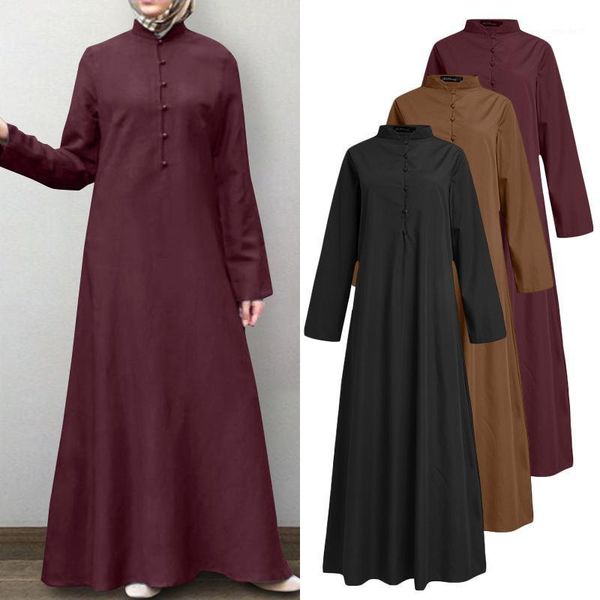 casual dresses retro muslim dress women autumn shirt sundress zanzea 2021 long sleeve maxi vestido female button turkish robe oversized1, Black;gray
casual dresses retro muslim dress women autumn shirt sundress zanzea 2021 long sleeve maxi vestido female button turkish robe oversized1, Black;gray