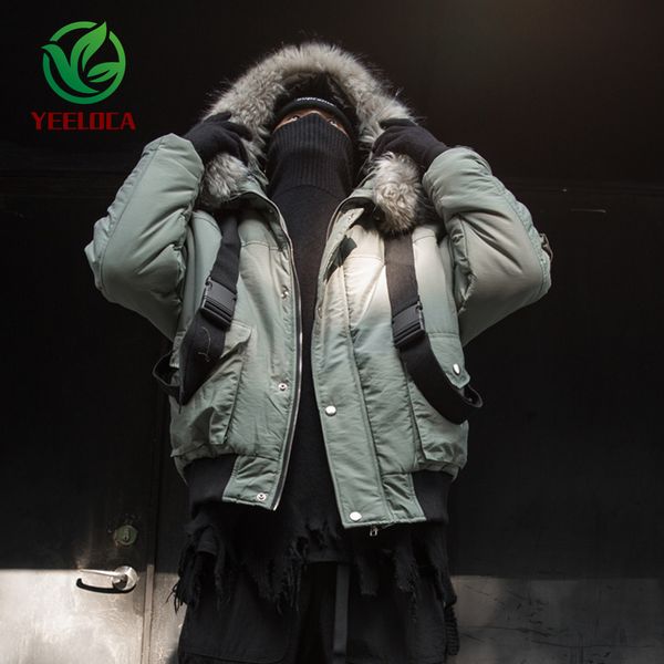 camouflage jacket quilted hip-hop fur collar cotton coat harajuku loose fashion design streetwear windbreaker outer wear c1115, Black;brown
camouflage jacket quilted hip-hop fur collar cotton coat harajuku loose fashion design streetwear windbreaker outer wear c1115, Black;brown