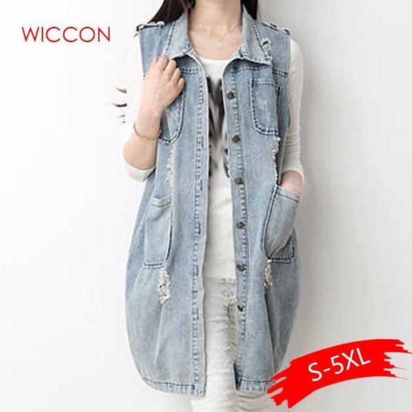 2019 new spring brand high-quality hole pockets cowboy vest turn-down collar sleeveless long loose waistcoat women s-5xl1, Black;white
2019 new spring brand high-quality hole pockets cowboy vest turn-down collar sleeveless long loose waistcoat women s-5xl1, Black;white
