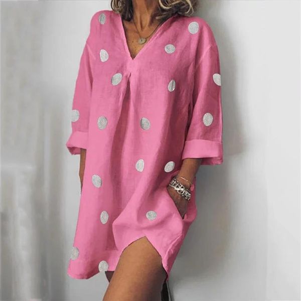 beautiful dot womens dresses holiday boho dot print ladies summer clothes pomisi loose beach party sweet girls dress vestidos, Black;gray
beautiful dot womens dresses holiday boho dot print ladies summer clothes pomisi loose beach party sweet girls dress vestidos, Black;gray