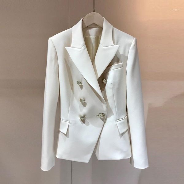 2020 autumn office lady style womens gold buttons white pink elegant nice wool blazers1, White;black
2020 autumn office lady style womens gold buttons white pink elegant nice wool blazers1, White;black