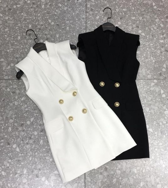 2020 women fashion v neck double breasted vest dress ladies casual sleeveless dresses 2 color ddxgz31, Black;gray
2020 women fashion v neck double breasted vest dress ladies casual sleeveless dresses 2 color ddxgz31, Black;gray