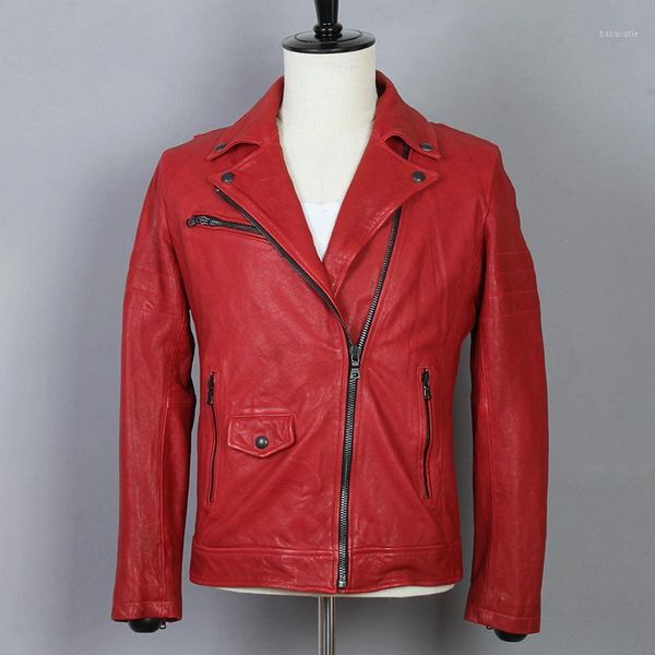 fashinon genuine leather jacket men slim fit red sheepskin motorcycle coat male lapels diagonal zipper short clothing1, Black
fashinon genuine leather jacket men slim fit red sheepskin motorcycle coat male lapels diagonal zipper short clothing1, Black