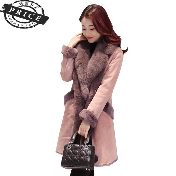 women's wool & blends pockets 2021 women winter long sleeve fur collar double breasted coats female slim single deerskin lamb coat zx24, Black
women's wool & blends pockets 2021 women winter long sleeve fur collar double breasted coats female slim single deerskin lamb coat zx24, Black