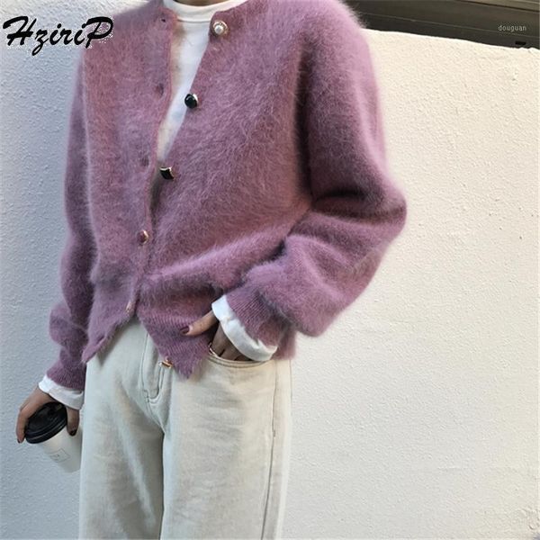hzirip 2020 autumn winter sweaters women knitted slim cardigans solid 2 colors single breasted o-neck vintage fuzzy sweater1, White
hzirip 2020 autumn winter sweaters women knitted slim cardigans solid 2 colors single breasted o-neck vintage fuzzy sweater1, White