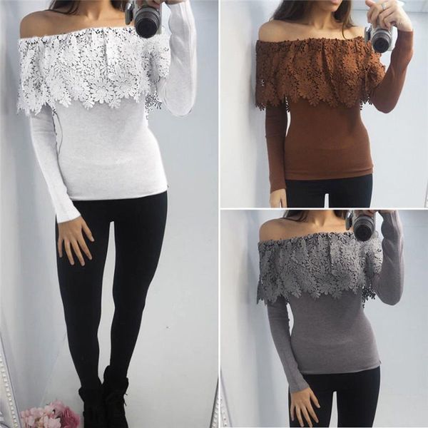 2018 new fashion women blouse casual off shoulder lace patchwork shirt lace crochet tunic blusas mujer xl1, White
2018 new fashion women blouse casual off shoulder lace patchwork shirt lace crochet tunic blusas mujer xl1, White