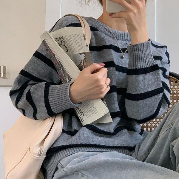 women's sweaters collection casual buttons loose pullover sweater female winter thickening striped knitting women coat, White;black
women's sweaters collection casual buttons loose pullover sweater female winter thickening striped knitting women coat, White;black