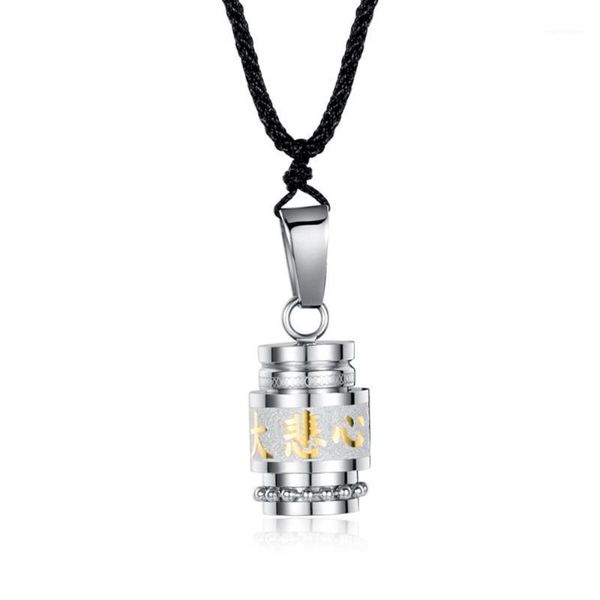 New Design Great Compassion Mantra Pendant Necklace For Women Men Buddhism Style Prayer Wheel 316L Stainless Steel Jewelry1, Silver
New Design Great Compassion Mantra Pendant Necklace For Women Men Buddhism Style Prayer Wheel 316L Stainless Steel Jewelry1, Silver