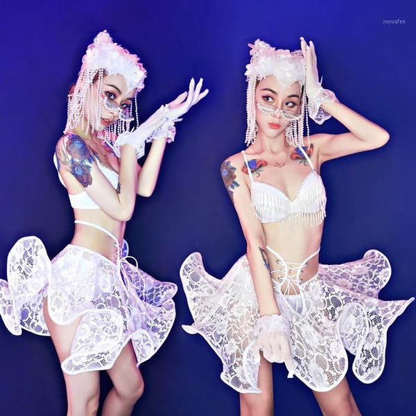 new stage costumes white lace ruffle skirt bikini suit women pole dance clothes nightclub singer dj ds rave outfit dn62841, Black;red
new stage costumes white lace ruffle skirt bikini suit women pole dance clothes nightclub singer dj ds rave outfit dn62841, Black;red