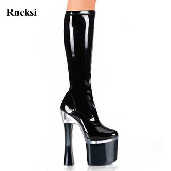 boots rncksi round toe party quee zipper chick square heels shoes women's back dance 18cm high knee boot, Black
boots rncksi round toe party quee zipper chick square heels shoes women's back dance 18cm high knee boot, Black