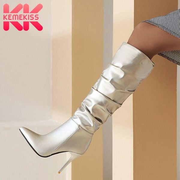 kemekiss 34-43 women knee boots pointed toe thin high heel slip on shoes winter warm boots women fashion party footwear, Black
kemekiss 34-43 women knee boots pointed toe thin high heel slip on shoes winter warm boots women fashion party footwear, Black