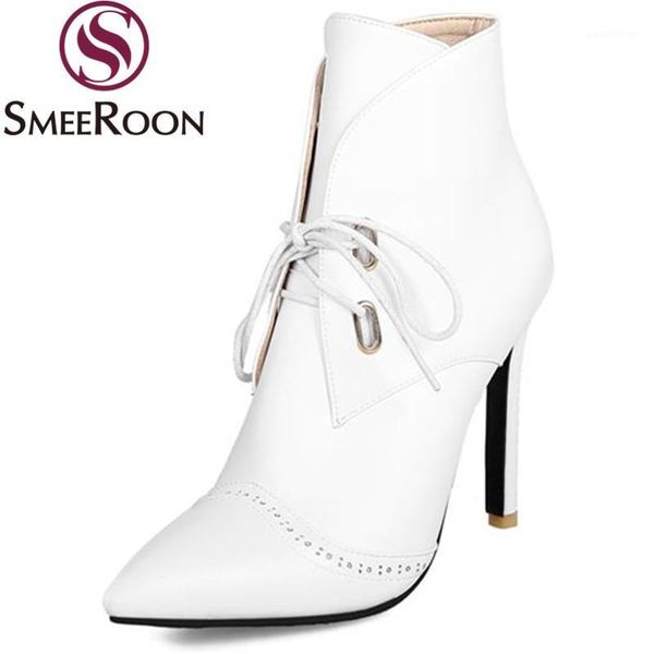 boots smeeroon large size 34-47 ankle woman pointed toe fashion thin high heels women's shoes lace up modern autumn1, Black
boots smeeroon large size 34-47 ankle woman pointed toe fashion thin high heels women's shoes lace up modern autumn1, Black