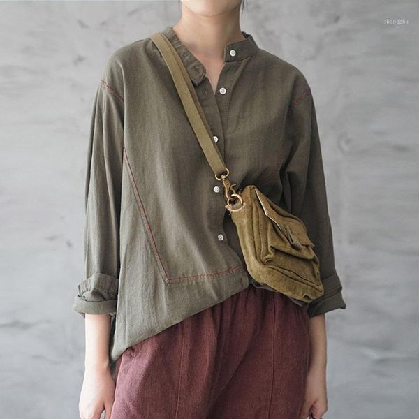 johnature spring casual stand retro embroidery single breasted all-match shirt 2020 new comfortable long sleeve women shirt1, White
johnature spring casual stand retro embroidery single breasted all-match shirt 2020 new comfortable long sleeve women shirt1, White