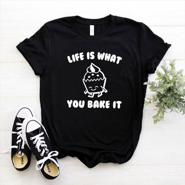 life is what you bake it women tshirt cotton casual funny t shirt gift for lady yong girl tee drop ship s, White
life is what you bake it women tshirt cotton casual funny t shirt gift for lady yong girl tee drop ship s, White