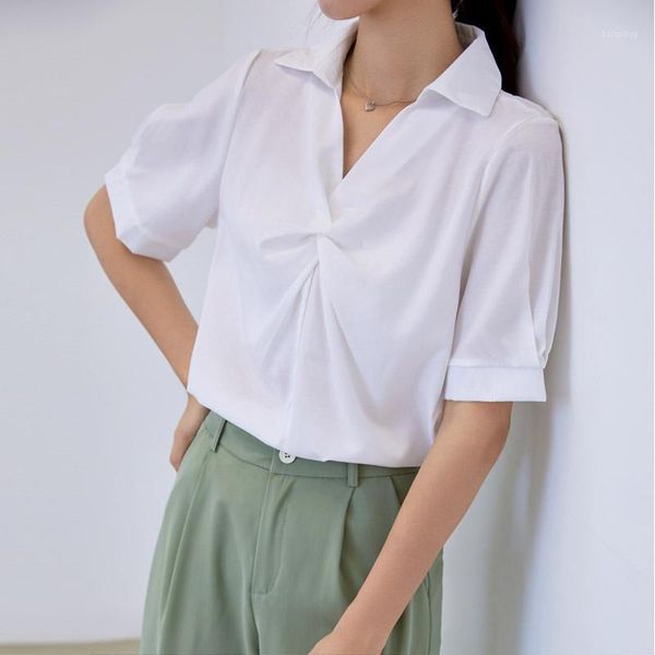 woman feminina women's vintage blouse fashion clothes 2020 spring autumn v-neck white shirts female d00491
woman feminina women's vintage blouse fashion clothes 2020 spring autumn v-neck white shirts female d00491
