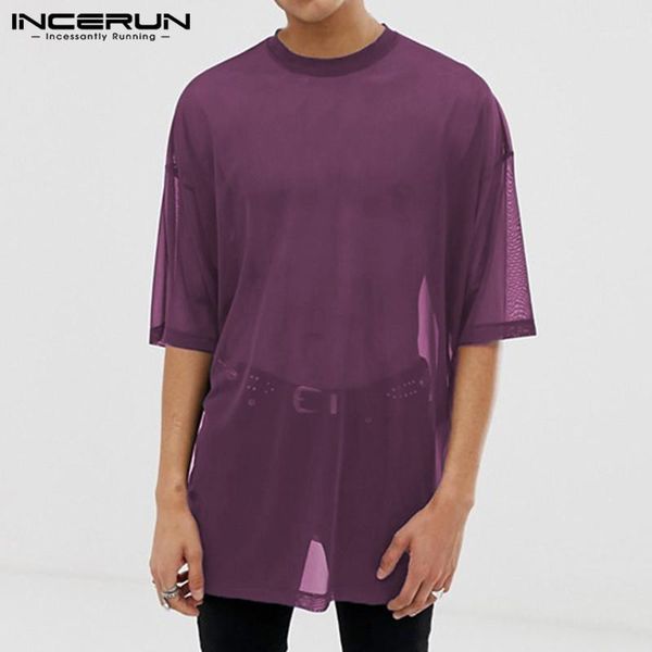 men mesh t shirt transparent short sleeve round neck casual tees breathable 2020 streetwear fashion solid t-shirts s-5xl incerun1, White;black
men mesh t shirt transparent short sleeve round neck casual tees breathable 2020 streetwear fashion solid t-shirts s-5xl incerun1, White;black