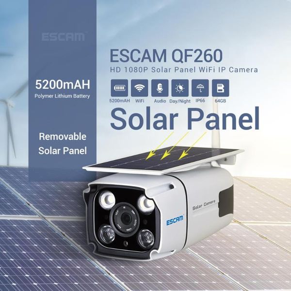 escam qf260 wire-solar power ip camera 2mp 1080p wireless intercom water-proof wifi camera
escam qf260 wire-solar power ip camera 2mp 1080p wireless intercom water-proof wifi camera