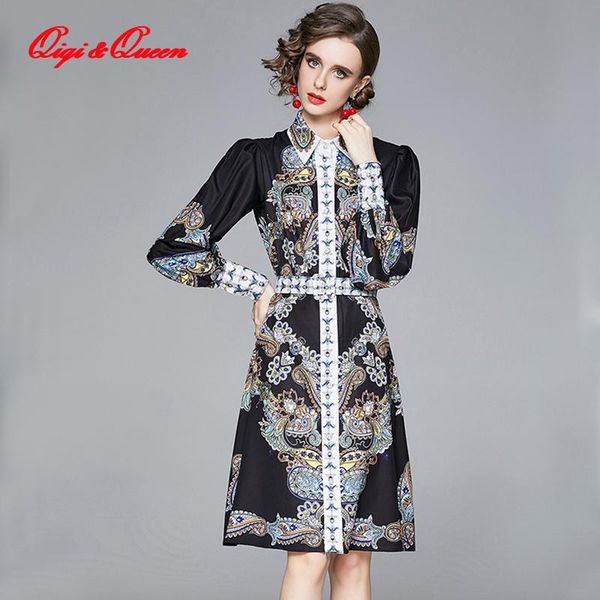 casual dresses qiqi&queen 2021 spring print single-breasted boho beach dress vintage work female long sleeve robe shirt vestidos, Black;gray
casual dresses qiqi&queen 2021 spring print single-breasted boho beach dress vintage work female long sleeve robe shirt vestidos, Black;gray