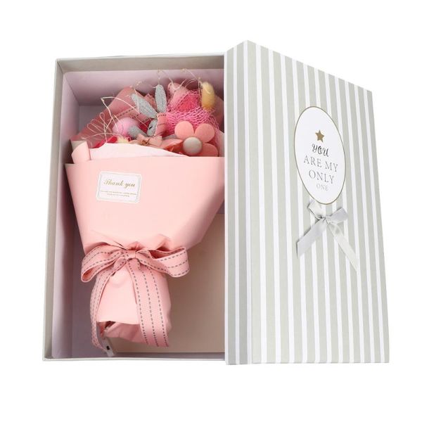 1 set artificial soap flower bouquet with lights and doll rose bouquet gift box 
1 set artificial soap flower bouquet with lights and doll rose bouquet gift box