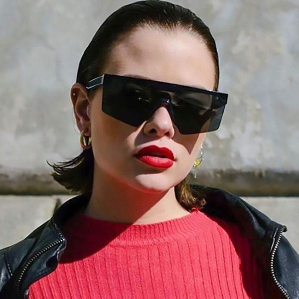 sunglasses semi rimless frame black men vintage flat r oversized women one lens trendy unique eyewear, White;black
sunglasses semi rimless frame black men vintage flat r oversized women one lens trendy unique eyewear, White;black