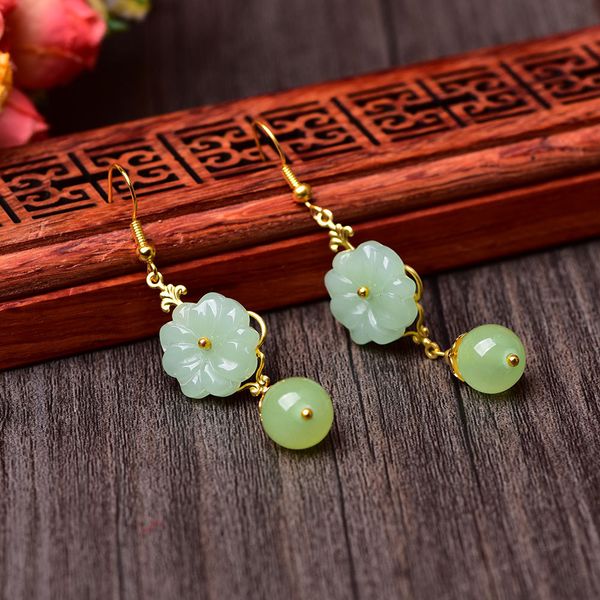 chinese style hanfu ethnic earrings dangle flower gold line trend coloured glaze peace buckle long classical retro eardrop jewelry gift, Silver
chinese style hanfu ethnic earrings dangle flower gold line trend coloured glaze peace buckle long classical retro eardrop jewelry gift, Silver