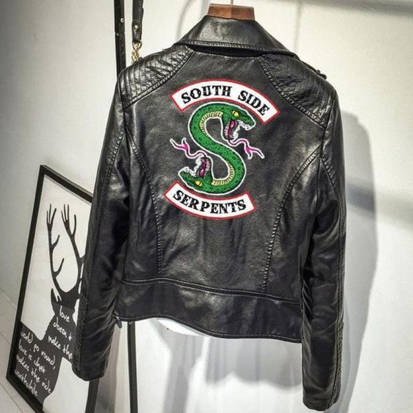 women's jackets coats and women snake pink black pu leather jacket riverdale street crop denim 2021, Black;brown
women's jackets coats and women snake pink black pu leather jacket riverdale street crop denim 2021, Black;brown