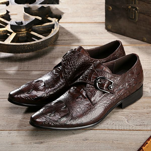 style men's british fashions big party nightclub dress genuine leather shoes alligator grain buckle shoe t5wd, Black
style men's british fashions big party nightclub dress genuine leather shoes alligator grain buckle shoe t5wd, Black