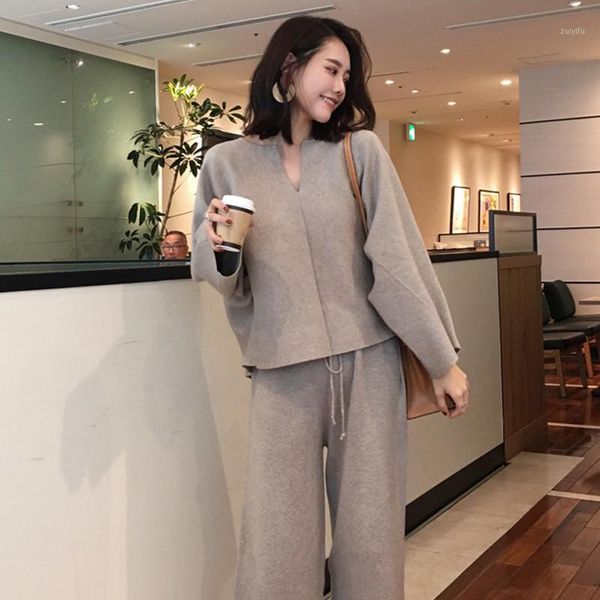 loose knitted 2 piece set women tracksuit 2019 new fashion spring wide legs pant suit pullovers sweater set knit suit p7101, White
loose knitted 2 piece set women tracksuit 2019 new fashion spring wide legs pant suit pullovers sweater set knit suit p7101, White