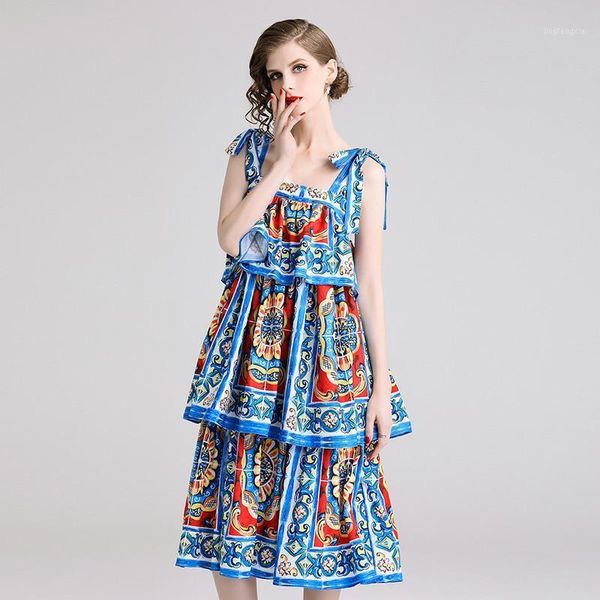 runway summer dress women bow spaghetti strap ruffles backless flower print long midi dress vintage bohemian party a7781, Black;gray
runway summer dress women bow spaghetti strap ruffles backless flower print long midi dress vintage bohemian party a7781, Black;gray