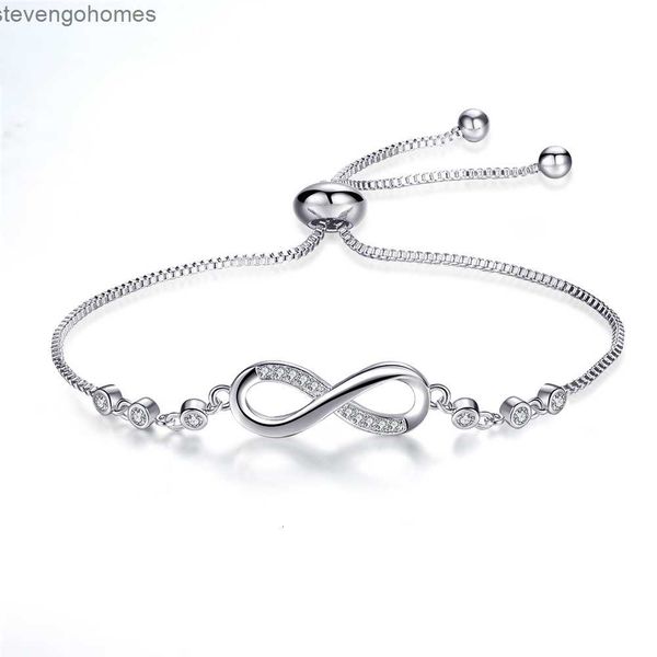 inlaid crystal zircon adjustable bracelet fashion micro personality figure 8 women's hand jewelry, Silver
inlaid crystal zircon adjustable bracelet fashion micro personality figure 8 women's hand jewelry, Silver