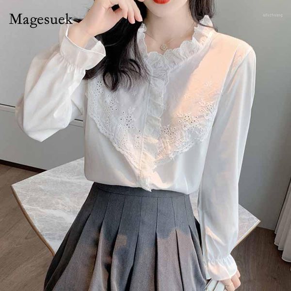 v-neck white women long sleeve korean style office lady clothing solid lace shirt 2021 autumn hollow chiffon blouse 109011
v-neck white women long sleeve korean style office lady clothing solid lace shirt 2021 autumn hollow chiffon blouse 109011