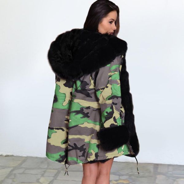 women winter warm parkas keep warm hooded coat fishtail long streetwear overcoat camouflage printed winter clothes woman jacket, Black
women winter warm parkas keep warm hooded coat fishtail long streetwear overcoat camouflage printed winter clothes woman jacket, Black