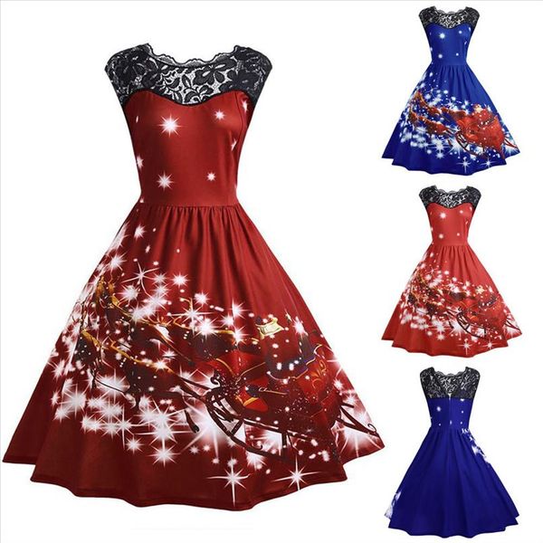 dresses for women fashion lace vintage christmas print sleeveless swing xmas party dress vestido de mujer, Black;gray
dresses for women fashion lace vintage christmas print sleeveless swing xmas party dress vestido de mujer, Black;gray