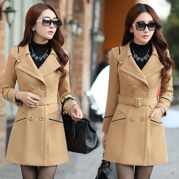 blends woolens overcoat women medium long coat female new autumn winter ladies coats and jackets women's wool coats basic 1, Black
blends woolens overcoat women medium long coat female new autumn winter ladies coats and jackets women's wool coats basic 1, Black