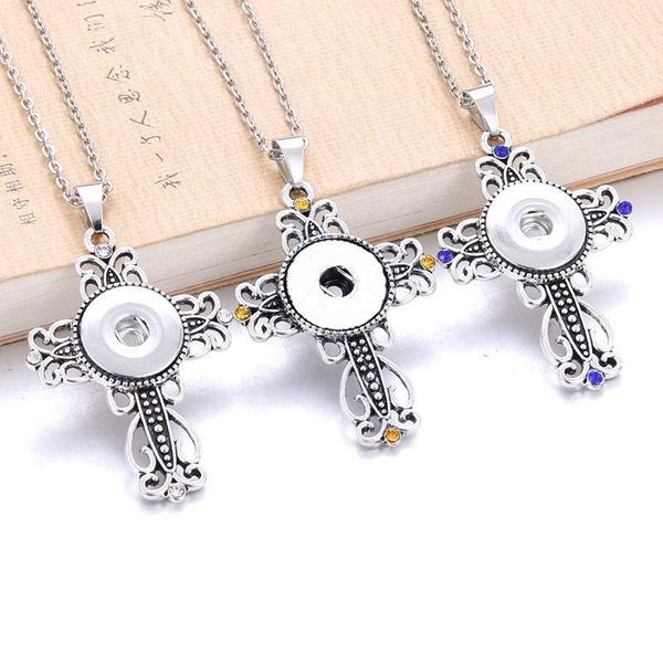 boom life new trendy faith cross style snap necklace & pendant with link chain fit 18mm snap button jewelry for women 30441, Silver 
boom life new trendy faith cross style snap necklace & pendant with link chain fit 18mm snap button jewelry for women 30441, Silver