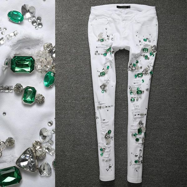 spring autumn new fashion green diamonds women denim pants skinny pencil jeans plus size 25-32, Blue
spring autumn new fashion green diamonds women denim pants skinny pencil jeans plus size 25-32, Blue