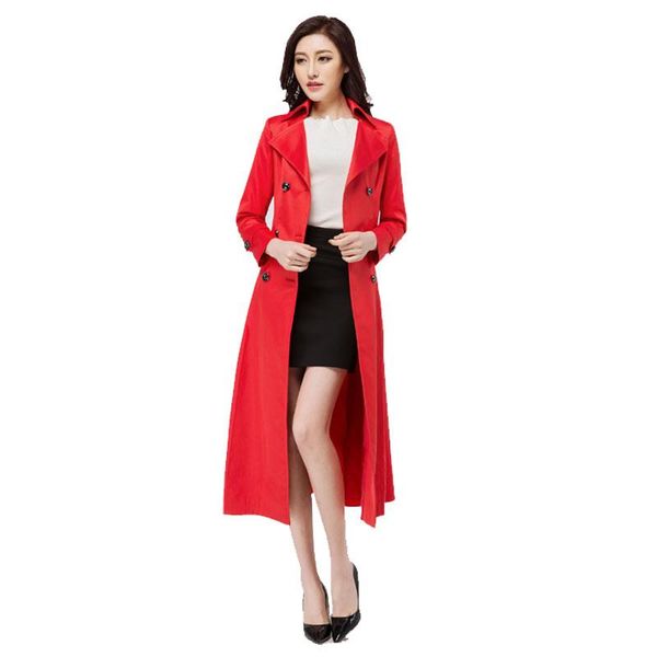 women's trench coats long windbreaker female spring autumn casual loose coat lady korean temperament slim code large, Tan;black
women's trench coats long windbreaker female spring autumn casual loose coat lady korean temperament slim code large, Tan;black